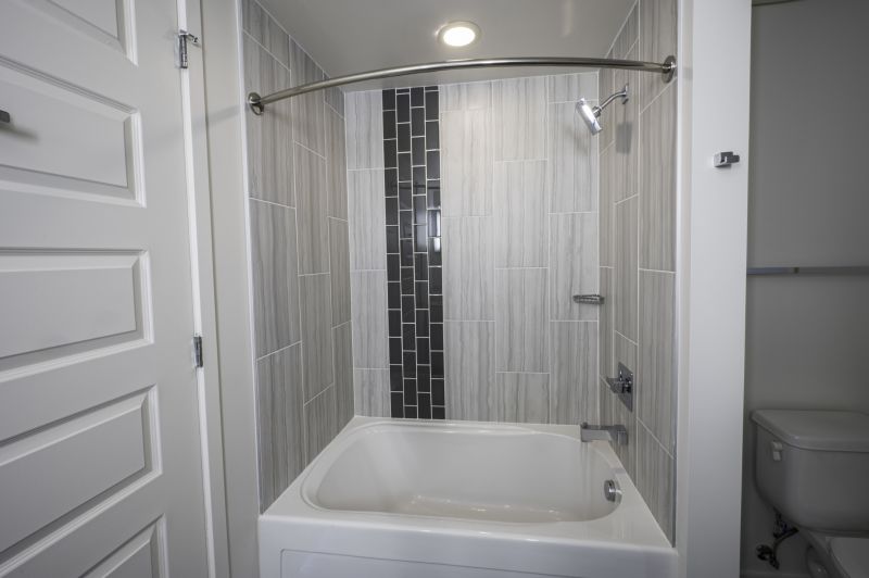 Shower-Tub Combo in Small Bathroom